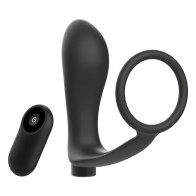 Anilla Pene Con Plug Anal Negro