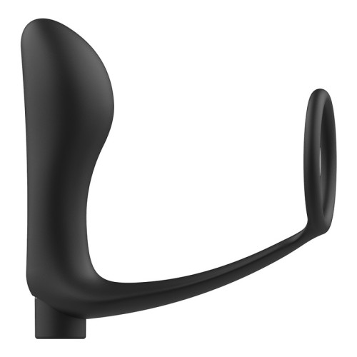 Anilla Pene Con Plug Anal Negro
