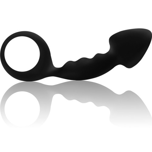Ohmama Ribbed Anal Plug with Ring