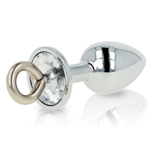 Metal Anal Plug with Crystal for Elegance