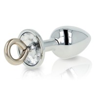 Metal Anal Plug with Crystal for Elegance