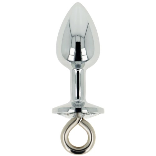 Metal Anal Plug with Crystal for Elegance