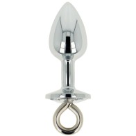 Metal Anal Plug with Crystal for Elegance