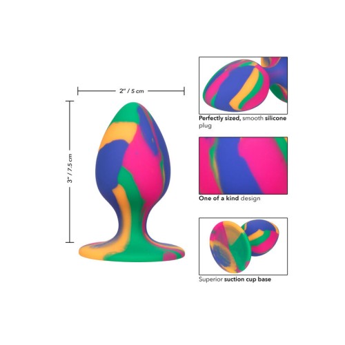 Cheeky Medium Tie-dye Anal Plug for Fun Exploration