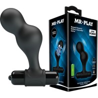 Silicone Black Anal Plug Vibrator - 10 Functions