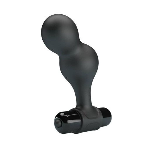Silicone Black Anal Plug Vibrator - 10 Functions