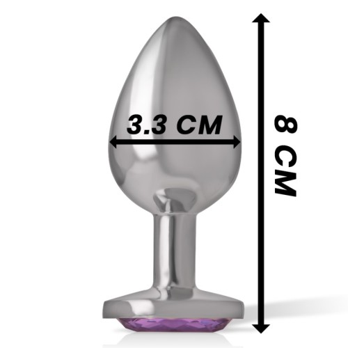 Glamorous Intense Aluminum Anal Plug with Crystal