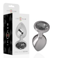 Intense Anal Plug with Black Diamond Crystal Size M