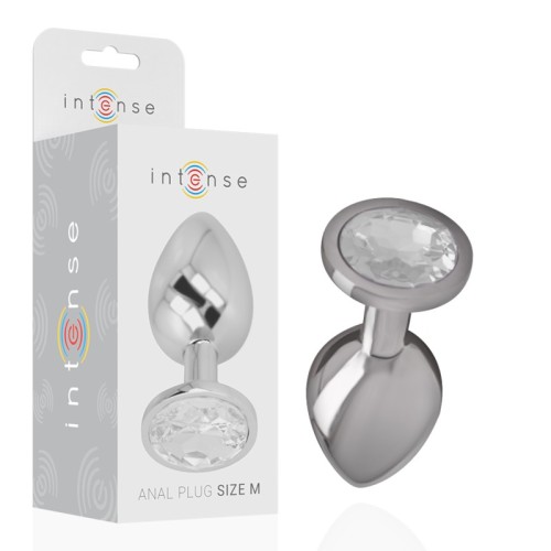 Intense Metal Anal Plug with Diamond - Luxury Pleasure