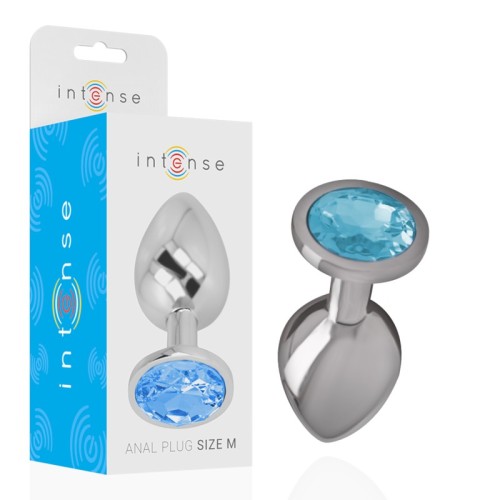 Intense Anal Plug with Blue Crystal - Elegant Pleasure