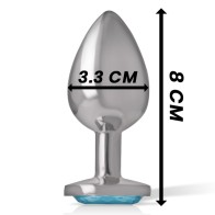 Intense Anal Plug with Blue Crystal - Elegant Pleasure