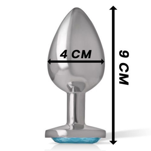 Intense Metal Anal Plug with Crystal - L Size