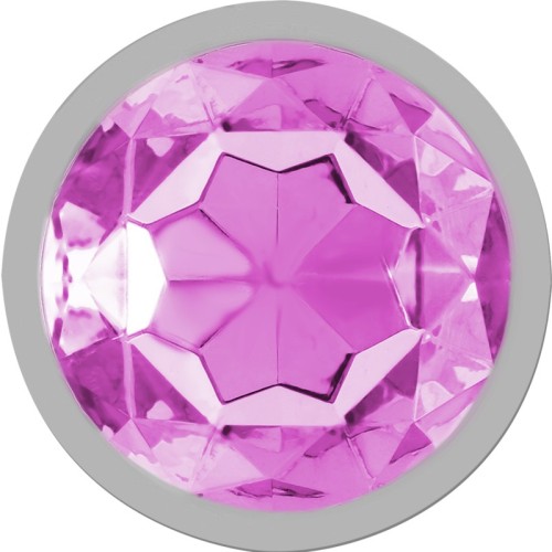 Intense Anal Plug with Pink Crystal Size S - High Quality Metal