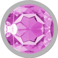 Intense Anal Plug with Pink Crystal Size S - High Quality Metal