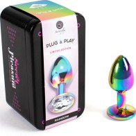 Secretplay Metal Butt Plug Multicolor Size S