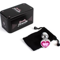 Secretplay - Metal Butt Plug Corazón Fucsia Talla S 7 Cm - Perfecto para Principiantes