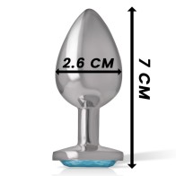 Intense Anal Plug with Blue Heart Gem