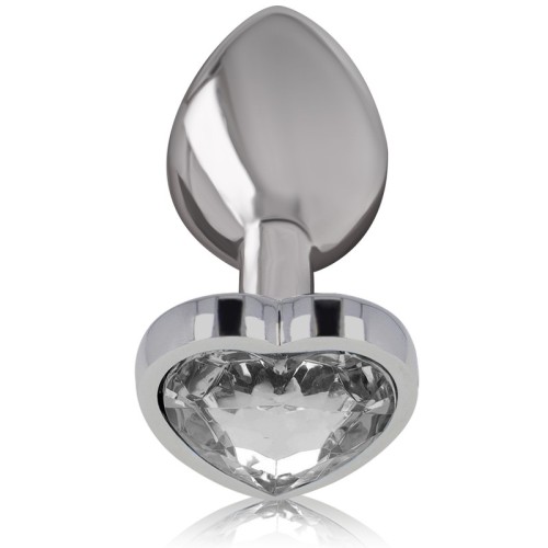 Intense Metal Anal Plug with Jewel - M Size