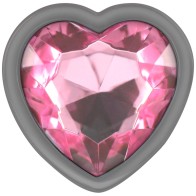Intense - Plug Anal Metal Aluminio Corazón Rosa Talla L
