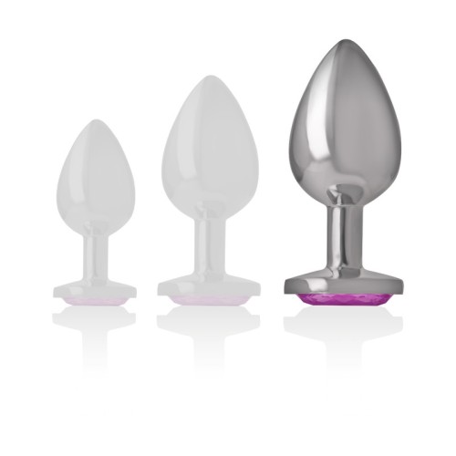 Intense - Plug Anal Metal Aluminio Corazón Rosa Talla L