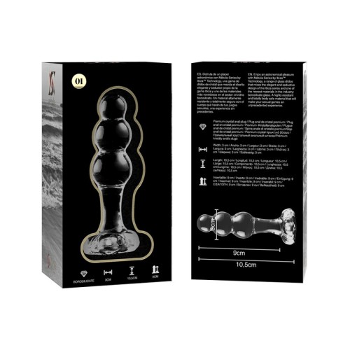 Nebula Series Clear Crystal Butt Plug - Elegant Pleasure