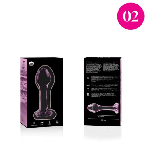 Model 2 Rose Crystal Anal Plug 11 cm - NEBULA SERIES