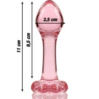 Model 2 Rose Crystal Anal Plug 11 cm - NEBULA SERIES