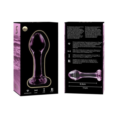Model 2 Rose Crystal Anal Plug 11 cm - NEBULA SERIES