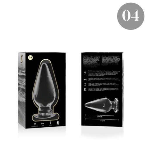 Nebula Series Transparent Glass Anal Plug for Unique Sensations