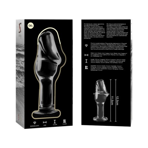 Nebula Series Model 6 Transparent Glass Plug 12.5 cm