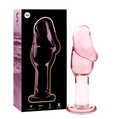 Model 6 Borosilicate Crystal Pink Anal Plug 12.5 Cm