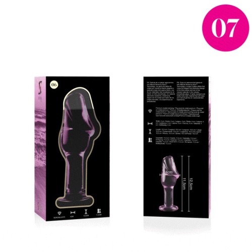Modelo 6 Plug Cristal Rosa 12.5 Cm
