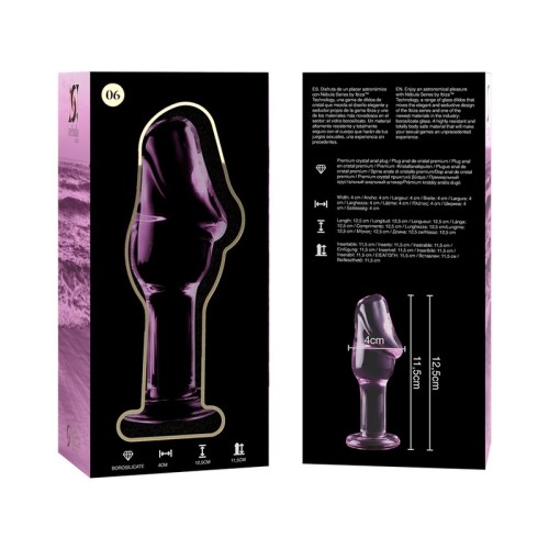 Modelo 6 Plug Cristal Rosa 12.5 Cm