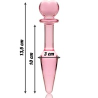Modelo 7 Plug Cristal Rosa 13.5 Cm -o- 3 Cm