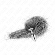 Kink S Size Anal Plug with Synthetic Tail for Fantasy Play