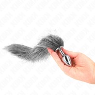 Kink S Size Anal Plug with Synthetic Tail for Fantasy Play