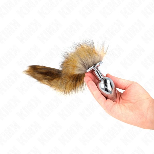 Kink Large Anal Plug Synthetic Tail 10 x 4 cm Brown
