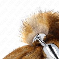 Kink Large Anal Plug Synthetic Tail 10 x 4 cm Brown