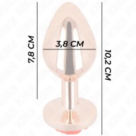 Kink Rose Gold Anal Plug with Red Rose Decoration | BDSM Accessory