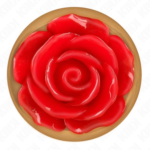 Kink Plug Anal Oro Rosado Con Adorno de Rosa Roja | Accesorio BDSM
