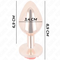 Kink Rose Gold Anal Plug with Red Rose