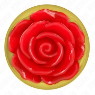 Kink Gold Anal Plug with Red Rose - Premium Sex Toy