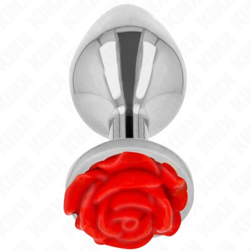 Kink Pink Red Metal Anal Plug