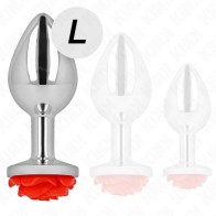Kink Pink Red Metal Anal Plug