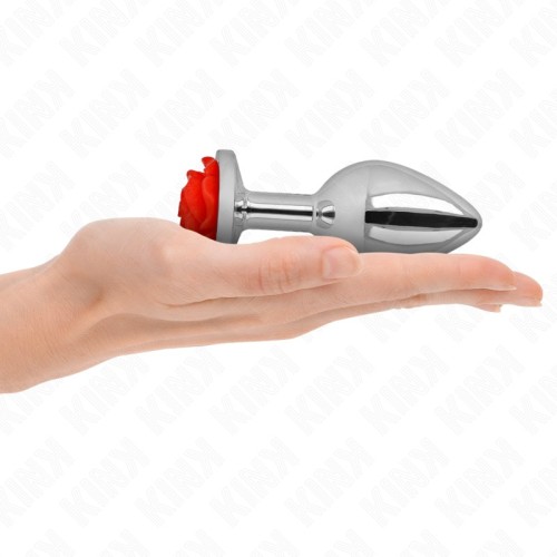 Kink Pink Red Metal Anal Plug