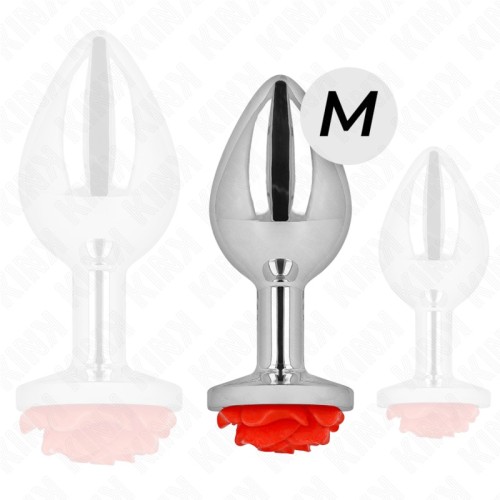Kink Rose Red Anal Plug Medium Size