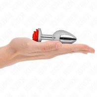 Kink Rose Red Anal Plug Medium Size