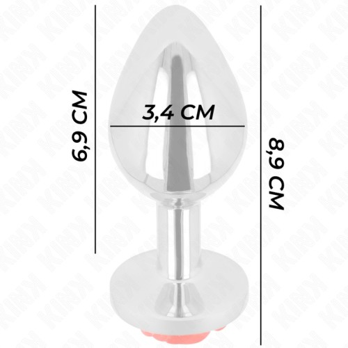 Kink Rose Red Anal Plug Medium Size