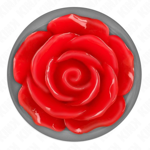 Kink Rose Red Anal Plug Medium Size