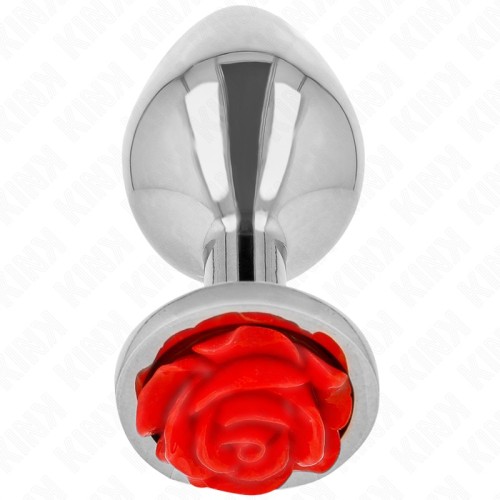Kink Anal Plug with Rose for Elegant Exploration